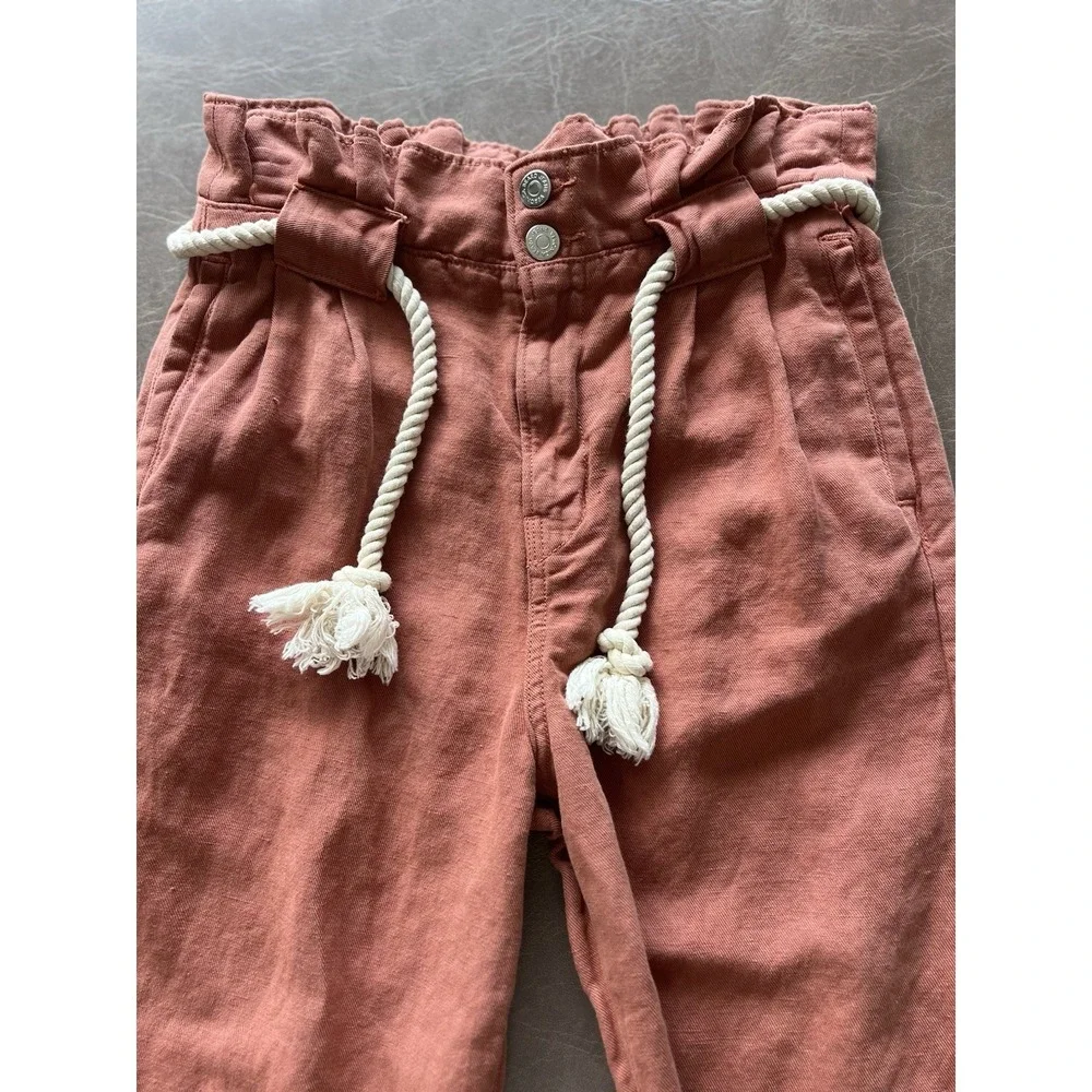 Veronica Beard Pants Size 2‎ With Robe Belt Coral Color